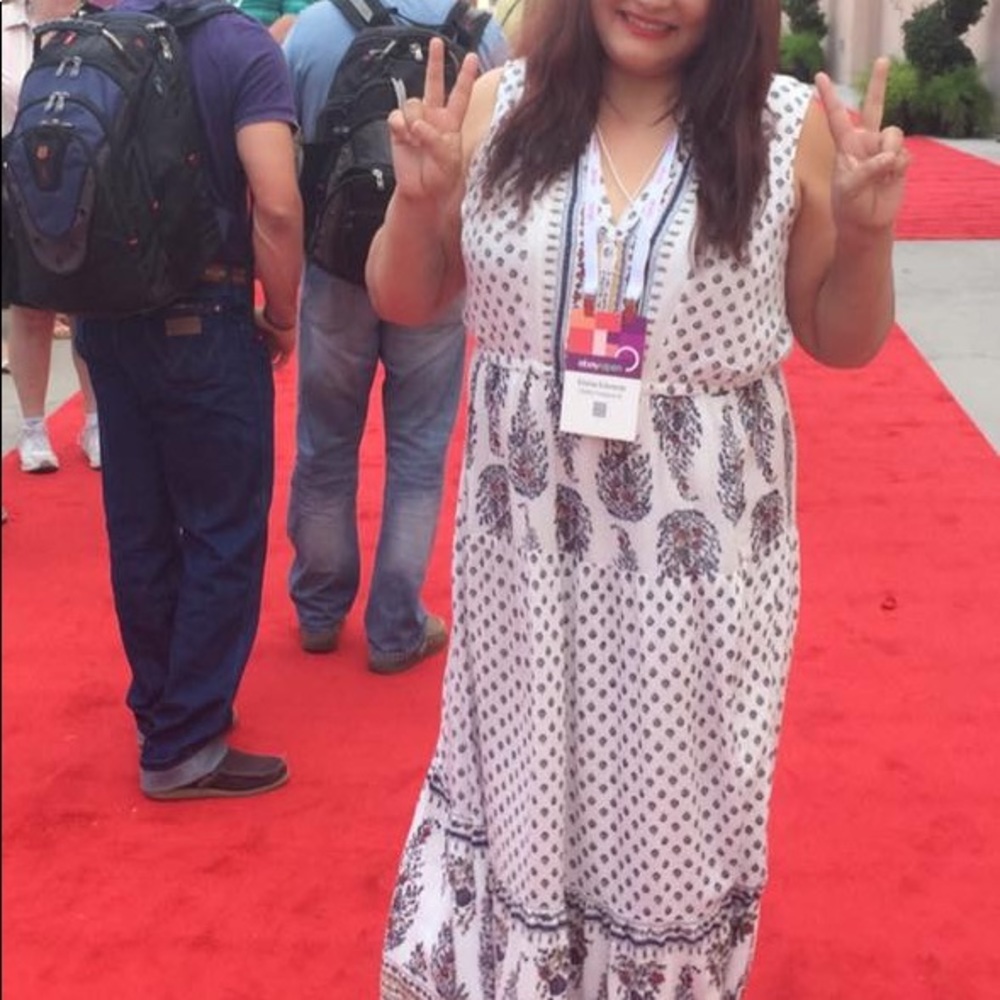 Old Navy White Maxi Dress Large